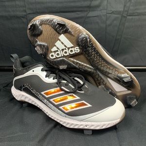 adidas ICON 6 Bounce ECP Metal Baseball Cleats EH2378 Mens Size 11 Black White